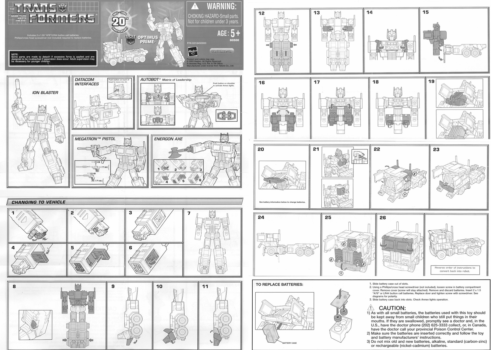 optimus prime hasbro toy instructions